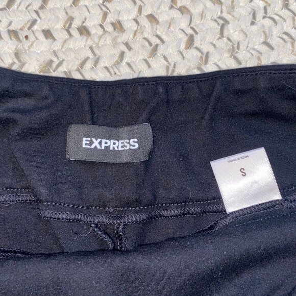 Express - Pitch Black - Super High Wasted Ankle Pant - S - Picture 4 of 5
